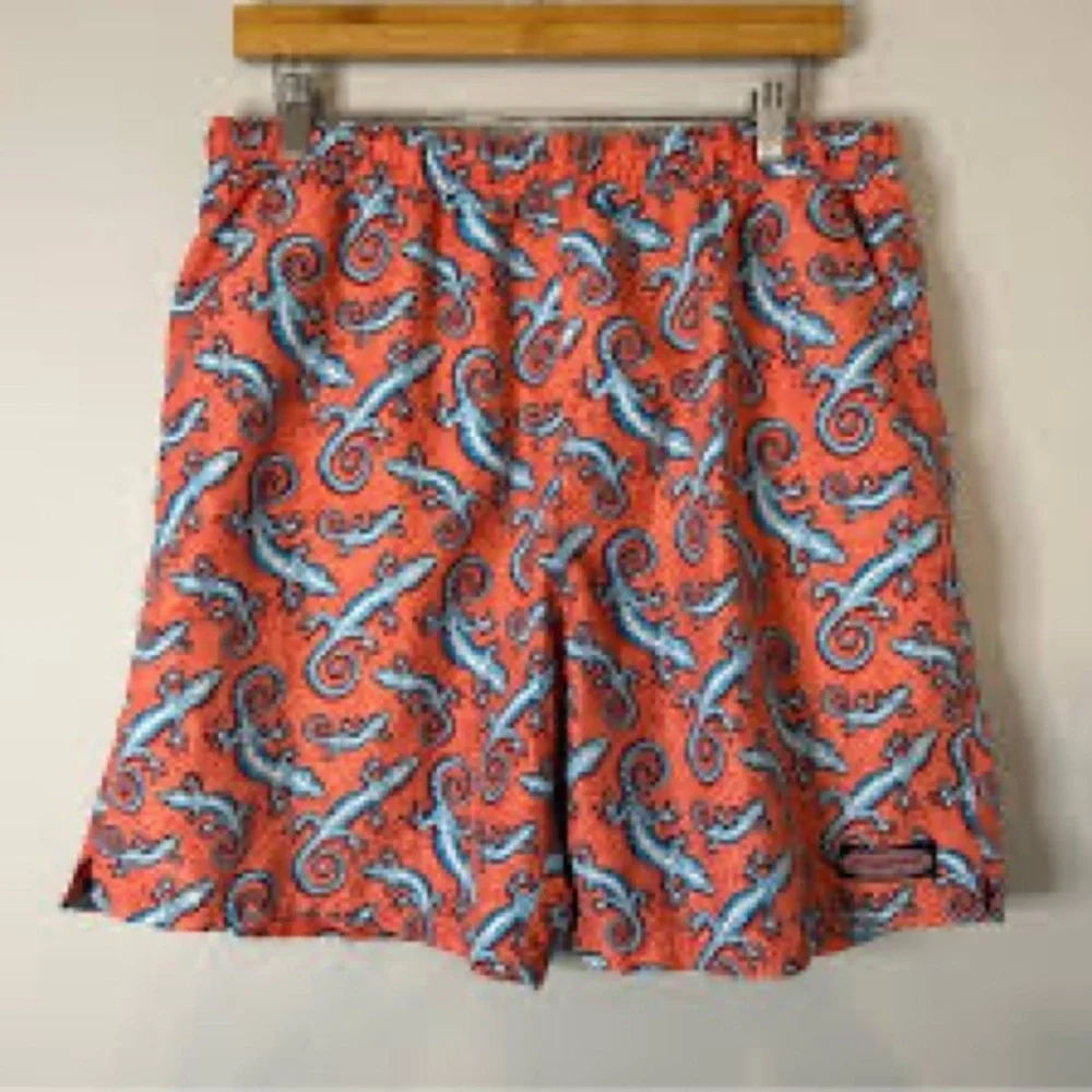 Vineyard Vines Red and Blue Swim Trunks